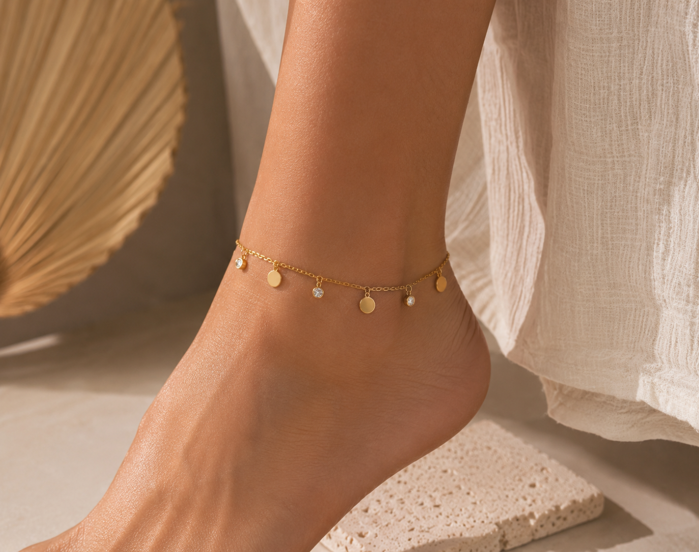 chaine de cheville strass