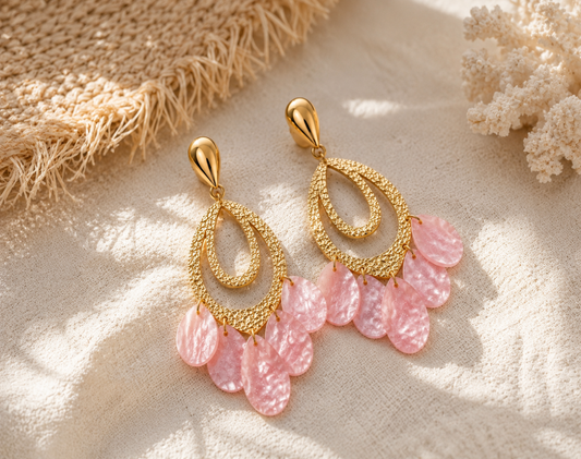 Boucles d'oreilles pétales ensoleillés