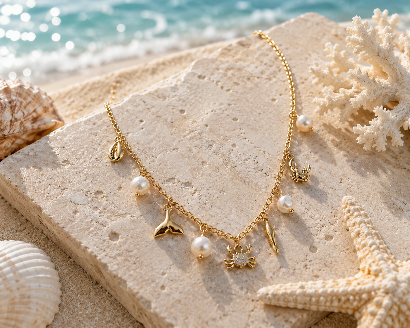 Collier charms Crabe