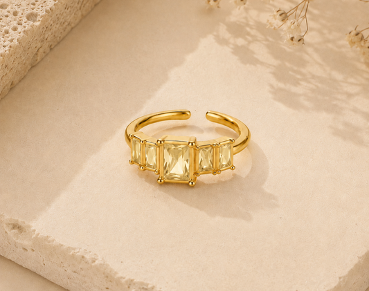 Bague éclat jaune