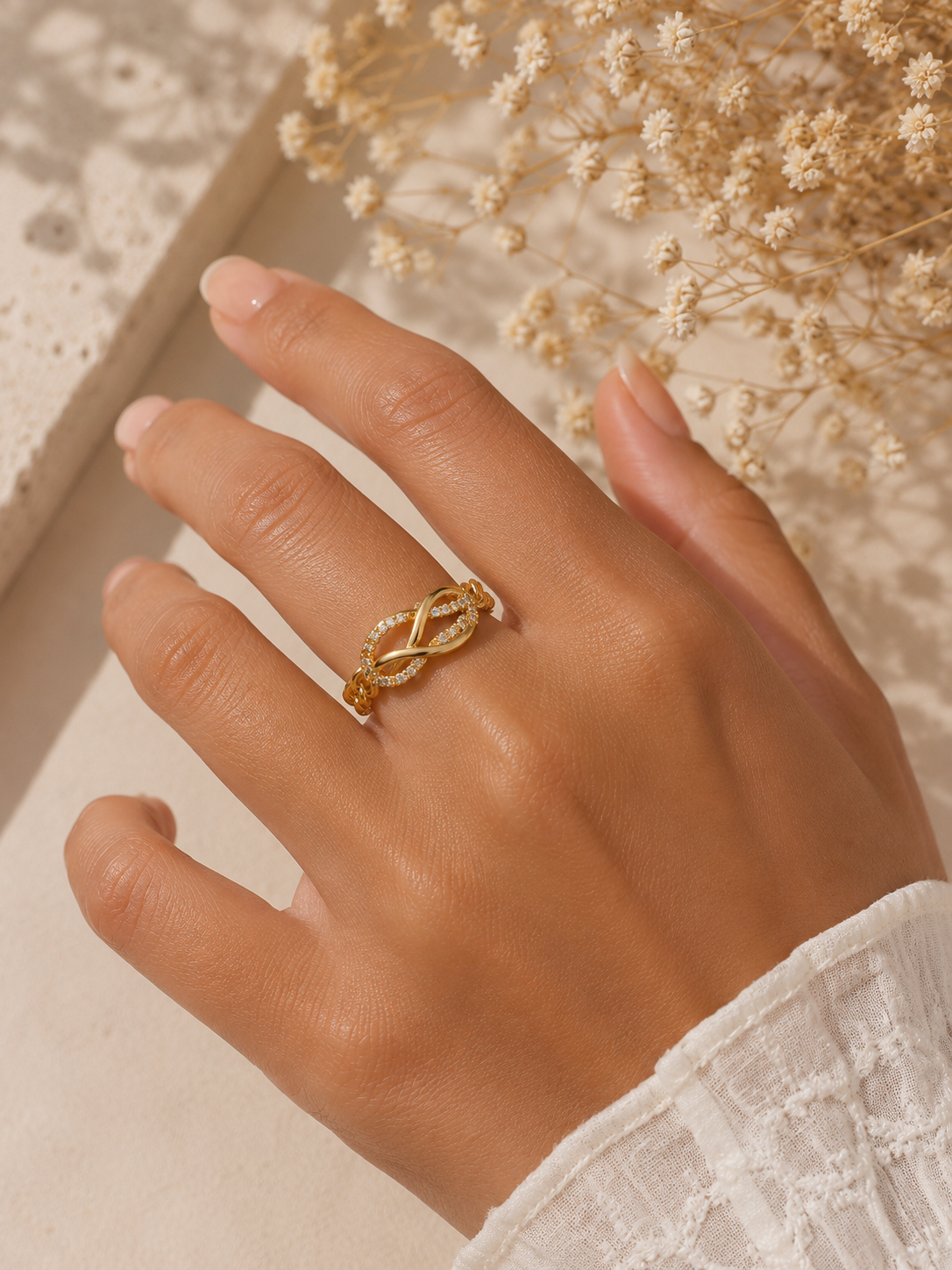 Bague infini dorée