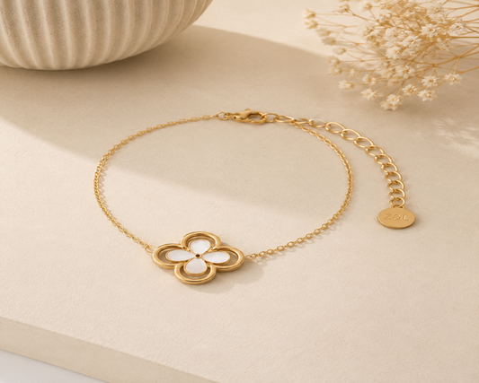 Bracelet trèfle ajouré