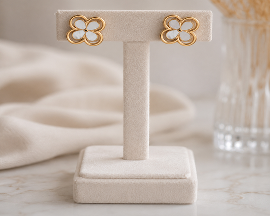 Boucles d'oreille trèfle ajouré