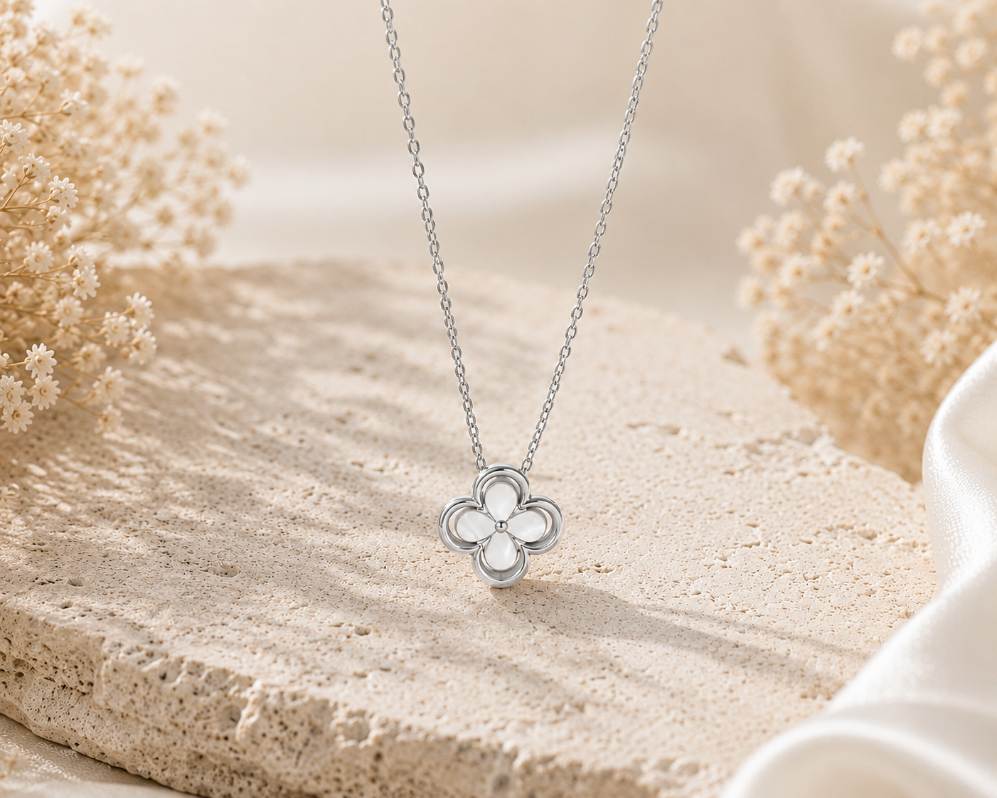 Collier trèfle ajouré