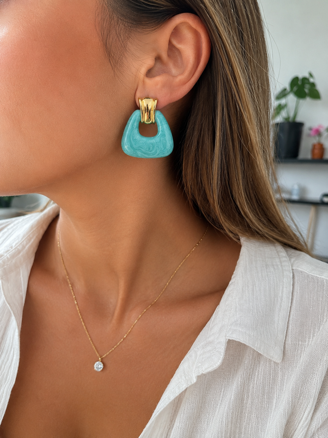 Boucles d'oreilles nacré