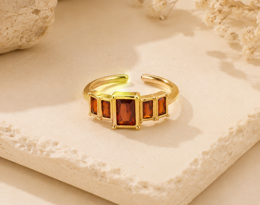 Bague éclat rouge