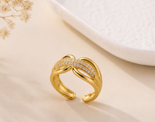 Bague Éclat Ondulé