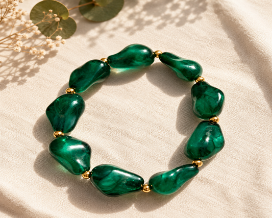 Bracelet vert emeraude