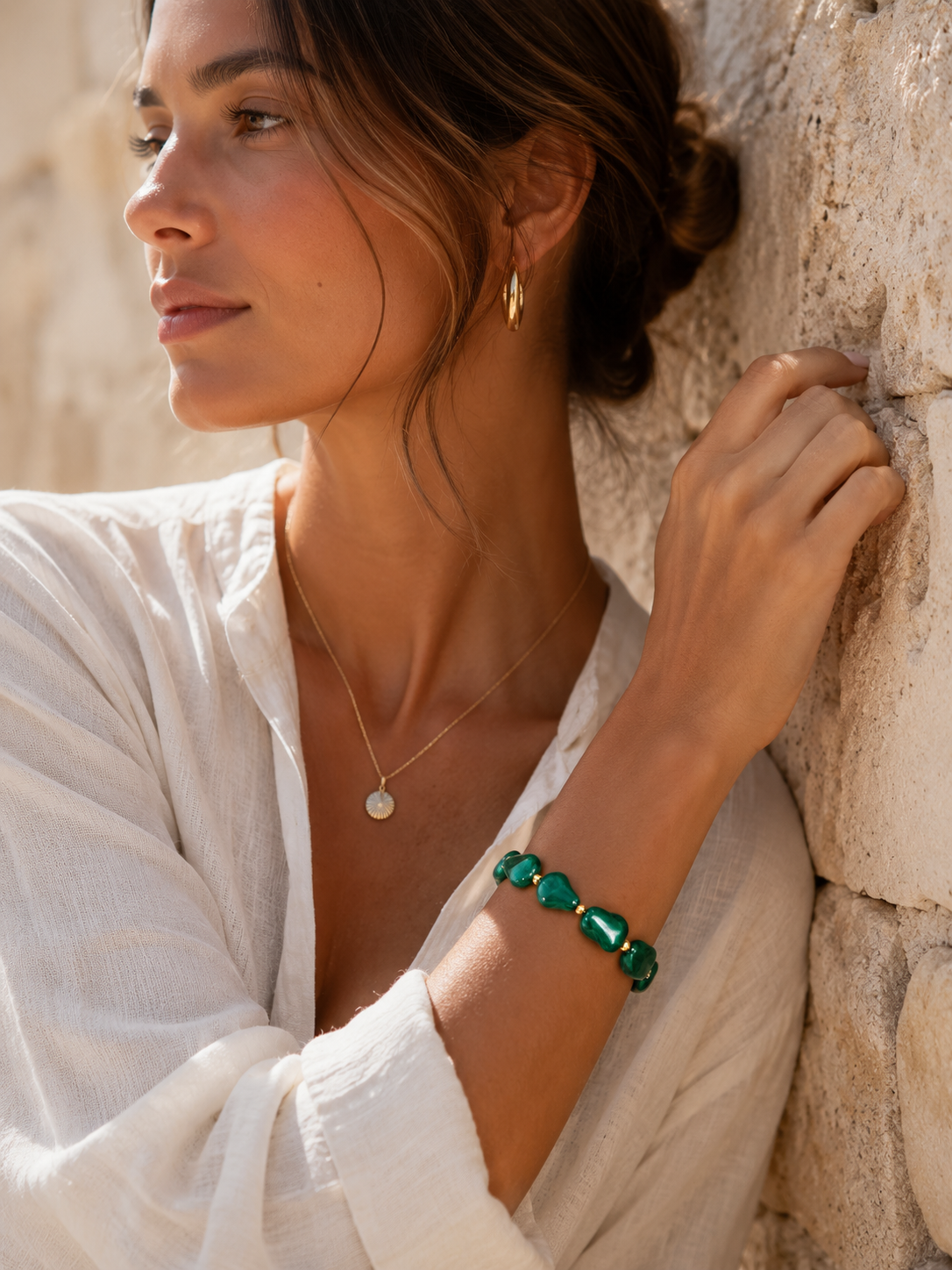 Bracelet vert emeraude