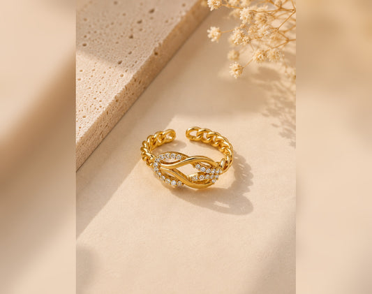 Bague infini dorée